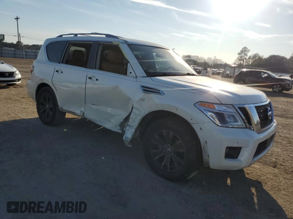 2018 Nissan Armada Platinum with VIN JN8AY2NF8J9331111, listed as a Copart auction lot 47265315 with 121,008 mi miles and Salvage Title. Bid and sale history available at carsss.com. Image 4.