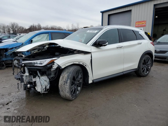 2020 Infiniti QX50 LUXE with VIN 3PCAJ5M33LF110064, listed as a Copart auction lot 73375252 with 17,188 mi miles. Bid and sale history available at carsss.com. Image 1.