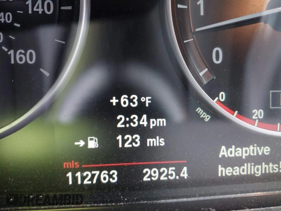 2011 BMW 5 Series 535i xDrive with VIN WBAFU7C57BDU56455, listed as a IAAI auction lot 41615376 with 112,763 mi miles. Bid and sale history available at carsss.com. Image 15.