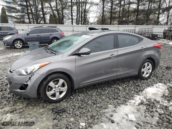 2013 Hyundai Elantra GLS with VIN 5NPDH4AE9DH161404, listed as a Copart auction lot 44457685 with 114,889 mi miles and Salvage Title. Bid and sale history available at carsss.com. Image 1.