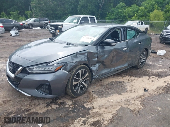 2023 Nissan Maxima SV with VIN 1N4AA6CV0PC510472, listed as a IAAI auction lot 42337170 with 53,633 mi miles and . Bid and sale history available at DreamBid. Image 2.