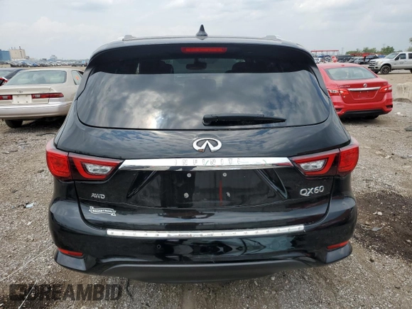 2019 Infiniti QX60 Pure with VIN 5N1DL0MM0KC532240, listed as a Copart auction lot 60288795 with 65,485 mi miles and Salvage title. Bid and sale history available at DreamBid. Image 6.