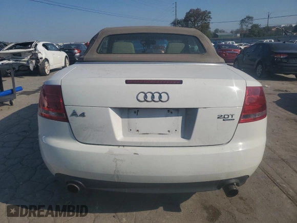 2007 Audi A4 2.0T z VIN WAUDF48H57K019155, wystawiony jako Copart lot #74383614 z przebiegiem 94 306 mil mil oraz Szkoda całkowita • Salvage title. Historia ofert i sprzedaży dostępna na DreamBid. Obrazek 6.