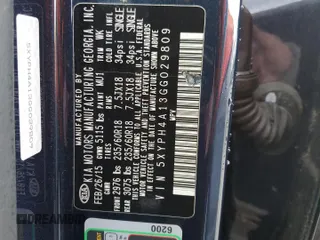 2016 Kia Sorento EX with VIN 5XYPH4A13GG029809, listed as a Copart auction lot 77331854 with 108,989 mi miles and Non Repairable. Bid and sale history available at DreamBid. Image 13.