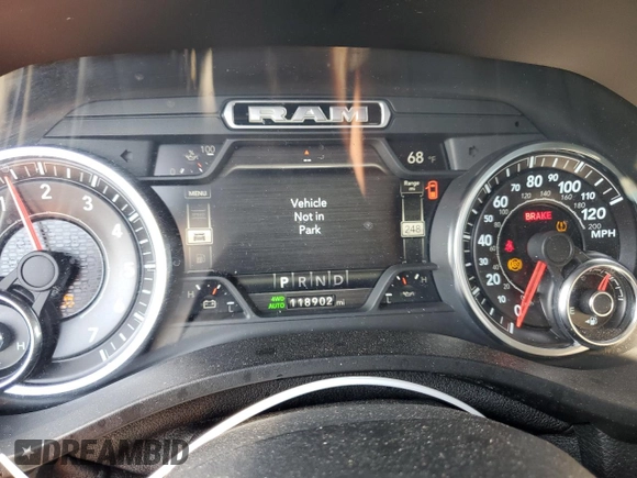 2019 Ram 1500 Laramie with VIN 1C6SRFDT3KN860915, listed as a Copart auction lot 85208584 with 118,902 mi miles and Salvage Title. Bid and sale history available at carsss.com. Image 9.