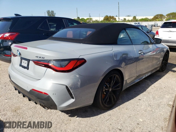 2023 BMW 4 Series 430i z VIN WBA23AT01PCM71355, wystawiony jako Copart lot #49051753 z przebiegiem 1 140 mil mil oraz . Historia ofert i sprzedaży dostępna na DreamBid. Obrazek 3.
