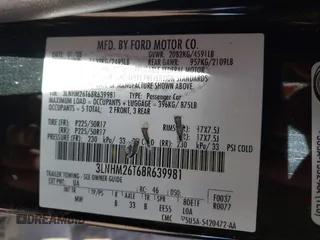 2008 Lincoln MKZ with VIN 3LNHM26T68R639981, listed as a IAAI auction lot 42098885 with 165,109 mi miles and . Bid and sale history available at DreamBid. Image 9.