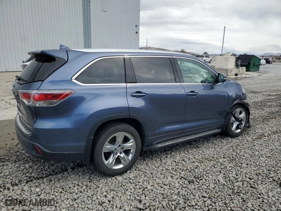 2015 Toyota Highlander Limited with VIN 5TDDKRFH2FS091324, listed as a Copart auction lot 49255995 with 87,679 mi miles and Salvage Title. Bid and sale history available at carsss.com. Image 3.