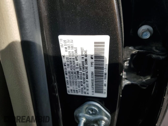 2014 Acura RDX Tech Pkg with VIN 5J8TB4H50EL003664, listed as a Copart auction lot 52595345 with 172,742 mi miles and Salvage Title. Bid and sale history available at carsss.com. Image 13.