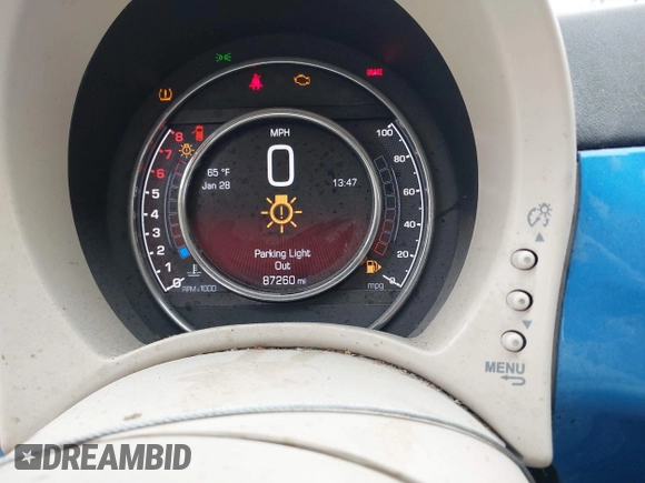 2018 FIAT 500 Pop with VIN 3C3CFFKH8JT465183, listed as a IAAI auction lot 41412115 with 87,260 mi miles. Bid and sale history available at carsss.com. Image 7.