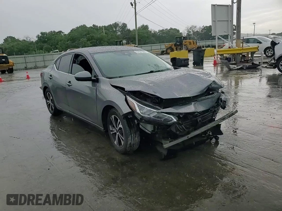 2021 Nissan Sentra SV with VIN 3N1AB8CV6MY222500, listed as a Copart auction lot 57531395 with 80,129 mi miles and Salvage title. Bid and sale history available at DreamBid. Image 14.