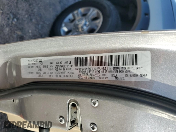 2019 Ram 2500 Big Horn with VIN 3C6UR5JJ5KG622997, listed as a Copart auction lot 65371674 with 287,128 mi miles and Salvage Title. Bid and sale history available at carsss.com. Image 15.