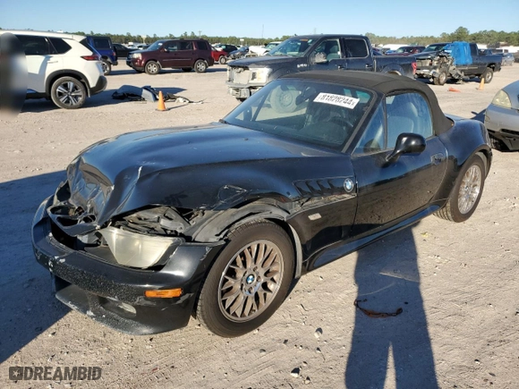 2000 BMW Z3 2.8L with VIN 4USCH3340YLF70786, listed as a Copart auction lot 81828244 with 190,495 mi miles and Clean Title. Bid and sale history available at carsss.com. Image 1.