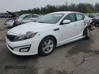 2015 Kia Optima LX z VIN 5XXGM4A75FG364265, wystawiony jako Copart lot #59056405 z przebiegiem 227 941 mil mil oraz Czysty tytuł • Clean title. Historia ofert i sprzedaży dostępna na DreamBid. Obrazek 1.