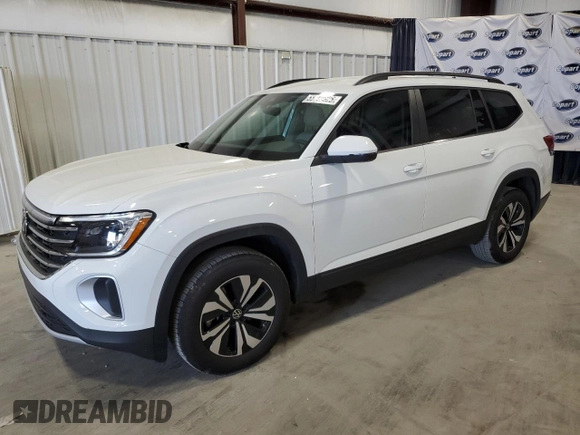 2024 Volkswagen Atlas SE с VIN 1V2DR2CA4RC587675, выставлен на аукционе Copart как лот 55199925 с пробегом 20 066 миль миль и Списание • Salvage title. История ставок и продаж доступна на DreamBid. Изображение 1.