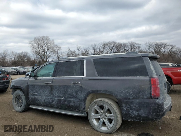 2017 Chevrolet Suburban Premier z VIN 1GNSKJKCXHR403076, wystawiony jako Copart lot #46606025 z przebiegiem 99 481 mil mil oraz Szkoda całkowita • Salvage title. Historia ofert i sprzedaży dostępna na DreamBid. Obrazek 2.