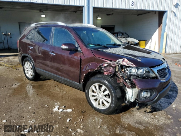 2011 Kia Sorento EX with VIN 5XYKU4A2XBG047828, listed as a Copart auction lot 46066405 with 187,962 mi miles and Salvage Title. Bid and sale history available at carsss.com. Image 4.