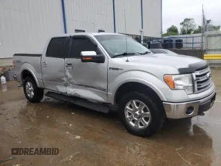 2013 Ford F-150 XL with VIN 1FTFW1ET7DKG21120, listed as a Copart auction lot 60106235 with 123,446 mi miles and Salvage title. Bid and sale history available at DreamBid. Image 4.