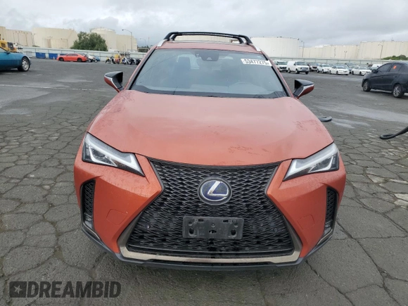 2020 Lexus UX 250h F Sport with VIN JTHR9JBH1L2026913, listed as a Copart auction lot 53477275 with 56,518 mi miles and Salvage title. Bid and sale history available at DreamBid. Image 5.