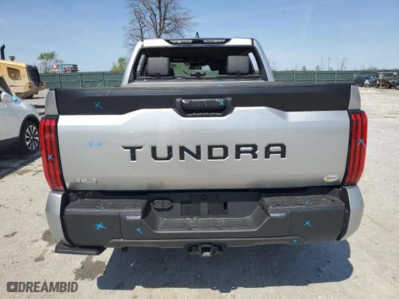 2025 Toyota Tundra 4WD SR with VIN 5TFLA5DB5SX253960, listed as a Copart auction lot 51178305 with 8,916 mi miles and Salvage Title. Bid and sale history available at carsss.com. Image 6.