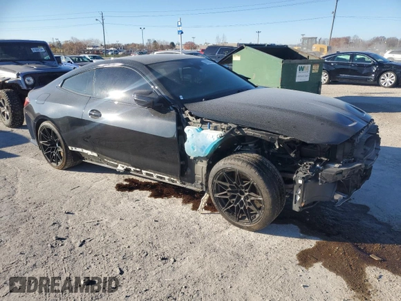 2021 BMW M4 with VIN WBS53AZ01MCG42345, listed as a Copart auction lot 81994184 with 38,071 mi miles and Salvage Title. Bid and sale history available at carsss.com. Image 4.