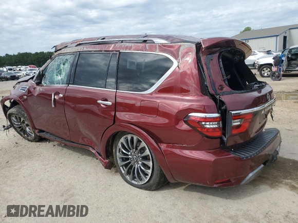 2021 Nissan Armada Platinum with VIN JN8AY2DA5M9372922, listed as a Copart auction lot 59894854 with 0 mi miles and Salvage Title. Bid and sale history available at carsss.com. Image 2.
