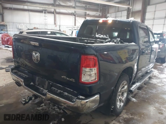 2019 Ram 1500 Big Horn/Lone Star with VIN 1C6SRFFT8KN908051, listed as a IAAI auction lot 41598931 with 95,612 mi miles. Bid and sale history available at carsss.com. Image 4.