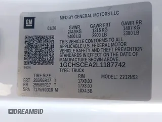 2020 Chevrolet Colorado 2WD LT with VIN 1GCHSCEA2L1187742, listed as a IAAI auction lot 42082537 with 79,801 mi miles and . Bid and sale history available at DreamBid. Image 9.