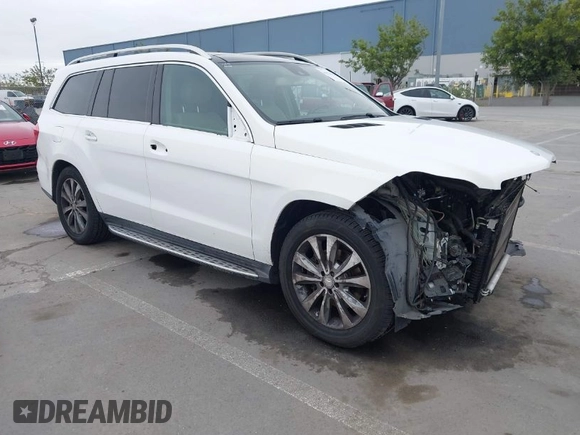 2016 Mercedes-Benz GL with VIN 4JGDF6EE9GA676180, listed as a IAAI auction lot 41976350 with 95,348 mi miles. Bid and sale history available at carsss.com. Image 1.