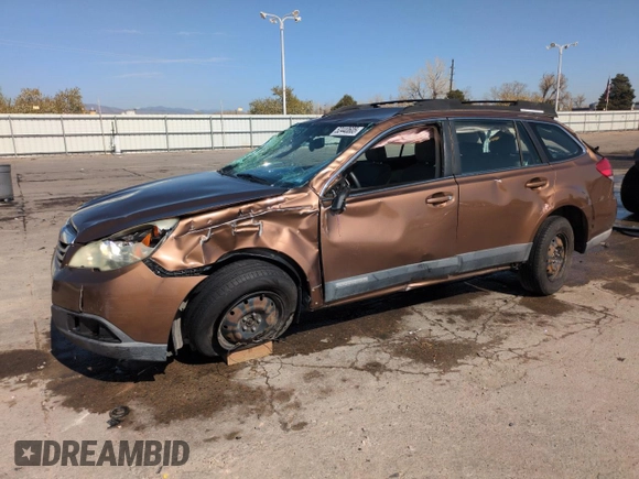2011 Subaru Outback 2.5i z VIN 4S4BRCAC0B3428463, wystawiony jako Copart lot #52440605 z przebiegiem 78 807 mil mil oraz Nie do naprawy • Non repairable. Historia ofert i sprzedaży dostępna na DreamBid. Obrazek 1.