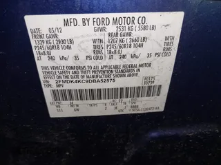 2013 Ford Edge Limited with VIN 2FMDK4KC9DBA52575, listed as a IAAI auction lot 41744647 with 160,678 mi miles. Bid and sale history available at carsss.com. Image 9.