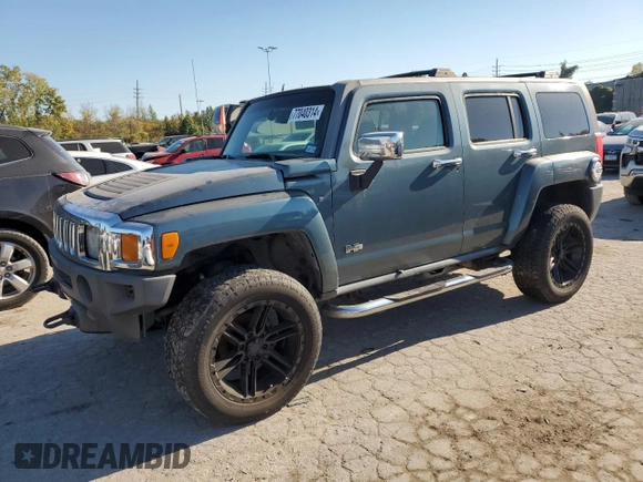 2006 Hummer H3 with VIN 5GTDN136X68212254, listed as a Copart auction lot 77040314 with 129,690 mi miles and Clean Title. Bid and sale history available at carsss.com. Image 1.