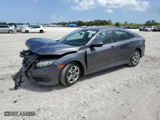 2017 Honda Civic Sedan LX with VIN 19XFC2F50HE204154, listed as a Copart auction lot 51356985 with 106,588 mi miles and Salvage Title. Bid and sale history available at carsss.com. Image 1.