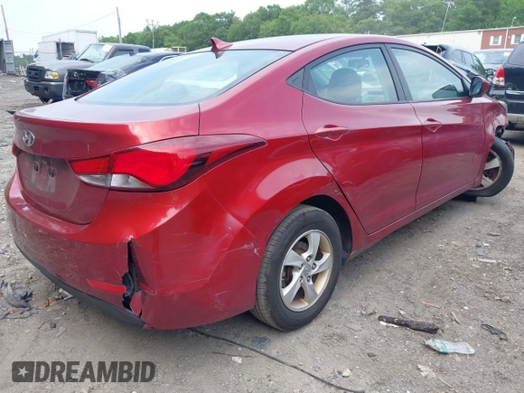 2015 Hyundai Elantra SE z VIN 5NPDH4AE8FH605410, wystawiony jako IAAI lot #42483352 z przebiegiem 168 859 mil mil oraz . Historia ofert i sprzedaży dostępna na DreamBid. Obrazek 4.