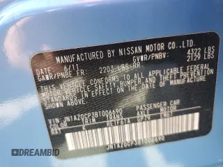 2011 Nissan LEAF SL-e with VIN JN1AZ0CP3BT006690, listed as a Copart auction lot 54450355 with 0 mi miles and Salvage Title. Bid and sale history available at carsss.com. Image 13.