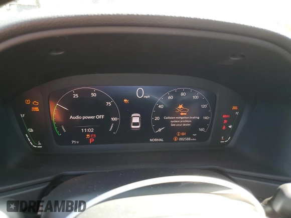2025 Honda Accord EX-L with VIN 1HGCY2F6XSA007159, listed as a Copart auction lot 52245095 with 2,588 mi miles and Salvage title. Bid and sale history available at DreamBid. Image 9.