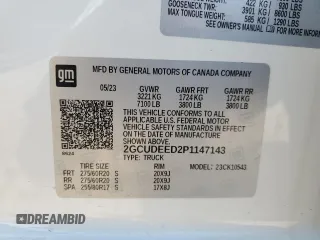 2023 Chevrolet Silverado 1500 RST with VIN 2GCUDEED2P1147143, listed as a Copart auction lot 50763795 with 37,194 mi miles and Salvage Title. Bid and sale history available at DreamBid. Image 12.