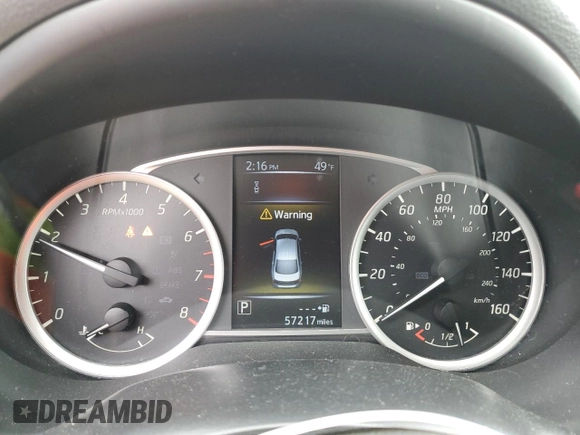 2018 Nissan Sentra S with VIN 3N1AB7AP4JY282981, listed as a Copart auction lot 52480955 with 57,217 mi miles and Salvage Title. Bid and sale history available at DreamBid. Image 9.