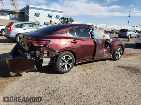 2023 Nissan Sentra SV with VIN 3N1AB8CV7PY287456, listed as a Copart auction lot 50069235 with 27,981 mi miles and Salvage Title. Bid and sale history available at carsss.com. Image 3.