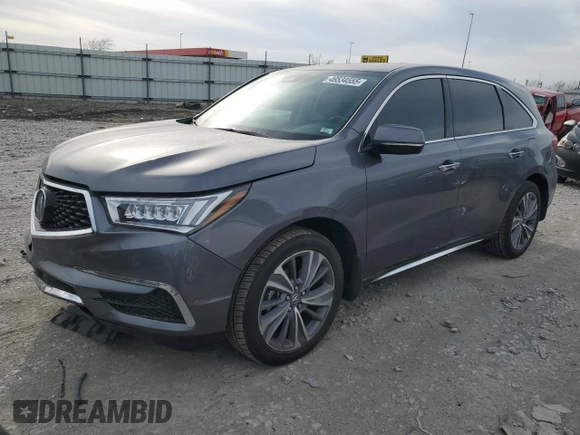 2018 Acura MDX w/Technology Pkg with VIN 5J8YD4H5XJL003410, listed as a Copart auction lot 49534555 with 55,539 mi miles and Salvage Title. Bid and sale history available at carsss.com. Image 1.