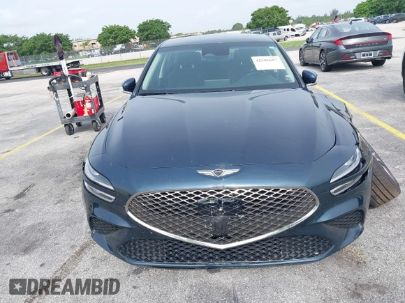 2025 Genesis G70 2.5T with VIN KMTG34SC0SU153835, listed as a IAAI auction lot 42586687 with 17,312 mi miles and . Bid and sale history available at DreamBid. Image 12.