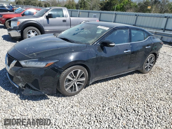 2021 Nissan Maxima SV with VIN 1N4AA6CV3MC514737, listed as a Copart auction lot 49444635 with 84,548 mi miles and Salvage title. Bid and sale history available at DreamBid. Image 1.