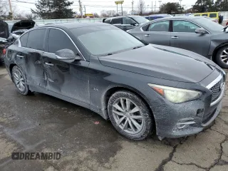 2017 Infiniti Q50 3.0t Sport with VIN JN1EV7AR5HM833409, listed as a Copart auction lot 46277465 with 58,628 mi miles and Salvage Title. Bid and sale history available at carsss.com. Image 4.