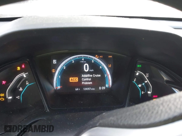 2019 Honda Civic Sedan LX with VIN 19XFC2F60KE018100, listed as a IAAI auction lot 41908486 with 124,357 mi miles. Bid and sale history available at carsss.com. Image 7.