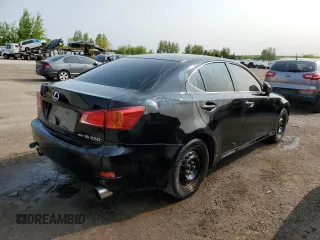 2006 Lexus IS 250 with VIN JTHCK262462000686, listed as a Copart auction lot 58947525 with 341,236 mi miles and Salvage title. Bid and sale history available at DreamBid. Image 3.