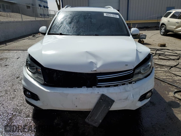 2012 Volkswagen Tiguan SE with VIN WVGAV7AX1CW530016, listed as a Copart auction lot 48551935 with 102,455 mi miles and Salvage Title. Bid and sale history available at DreamBid. Image 5.