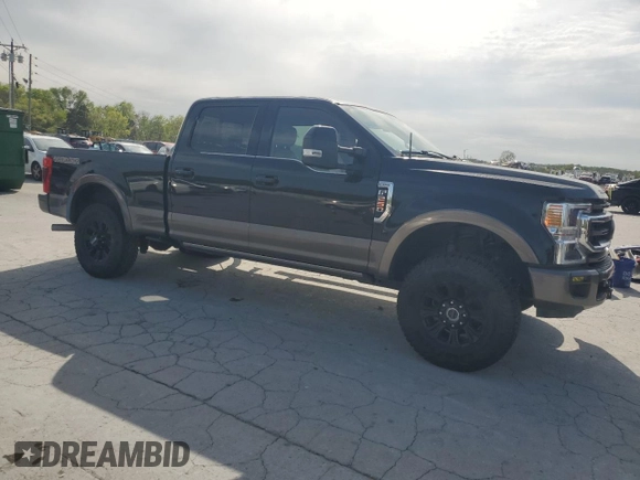 2022 Ford Super Duty F-250 SRW XL with VIN 1FT7W2BNXNEC61406, listed as a Copart auction lot 53473535 with 54,941 mi miles and Salvage Title. Bid and sale history available at carsss.com. Image 4.