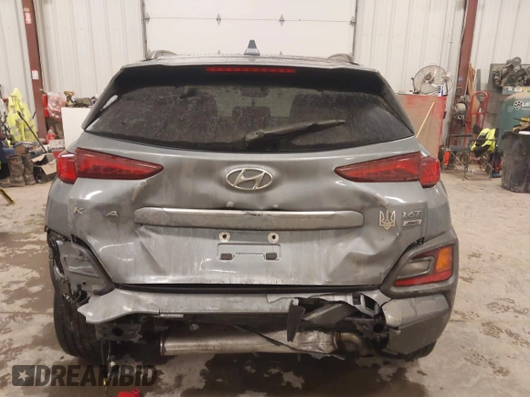 2021 Hyundai Kona Ultimate with VIN KM8K5CA55MU686696, listed as a IAAI auction lot 41347527 with 38,750 mi miles. Bid and sale history available at carsss.com. Image 16.