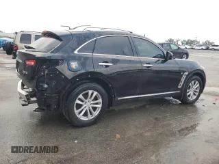 2014 Infiniti QX70 with VIN JN8CS1MU9EM450664, listed as a Copart auction lot 50768775 with 121,566 mi miles and Salvage Title. Bid and sale history available at DreamBid. Image 3.