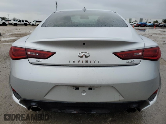 2017 Infiniti Q60 2.0t with VIN JN1CV7EL5HM321257, listed as a Copart auction lot 37677424 with 53,653 mi miles and Salvage Title. Bid and sale history available at DreamBid. Image 6.